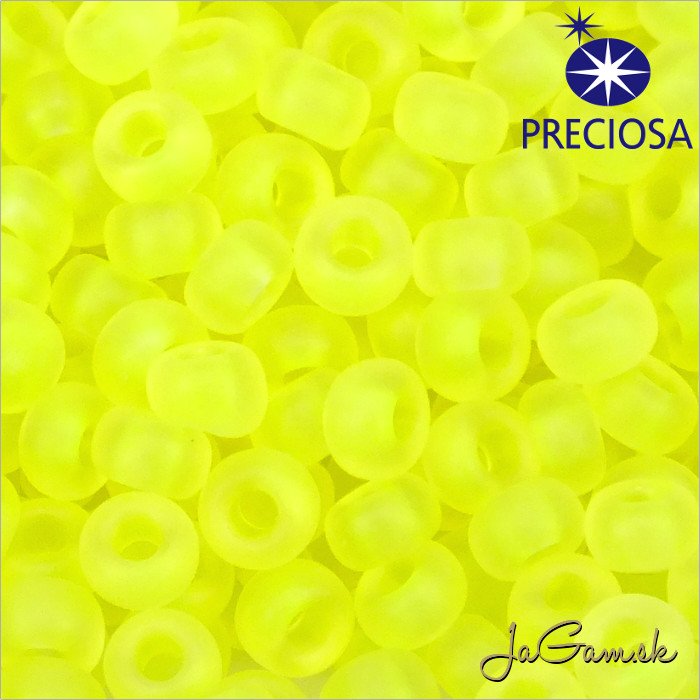Rokajl Preciosa 6/0 žltá priehľadná NEON 10g (16001_6)